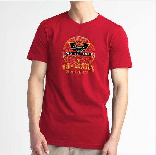 BIG 4 LEAGUE "BALLIN" T-SHIRT RED
