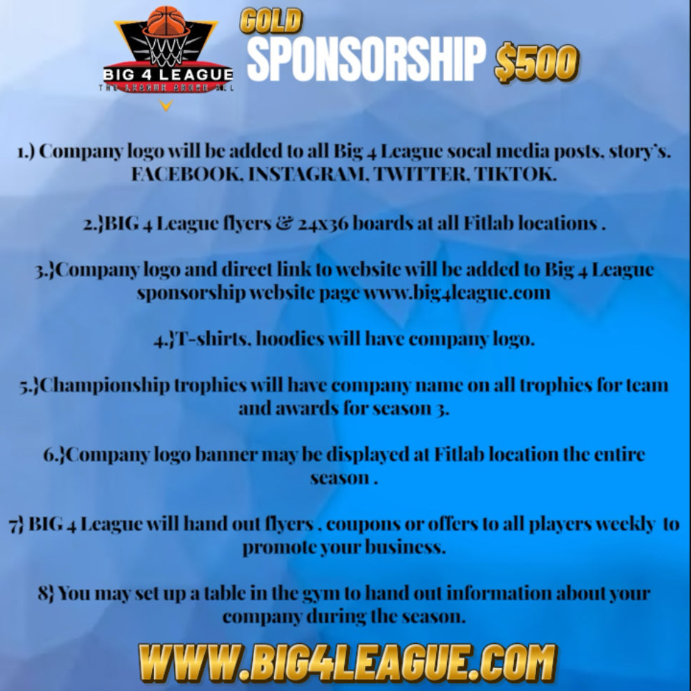 Gold BIG 4 League sponsor